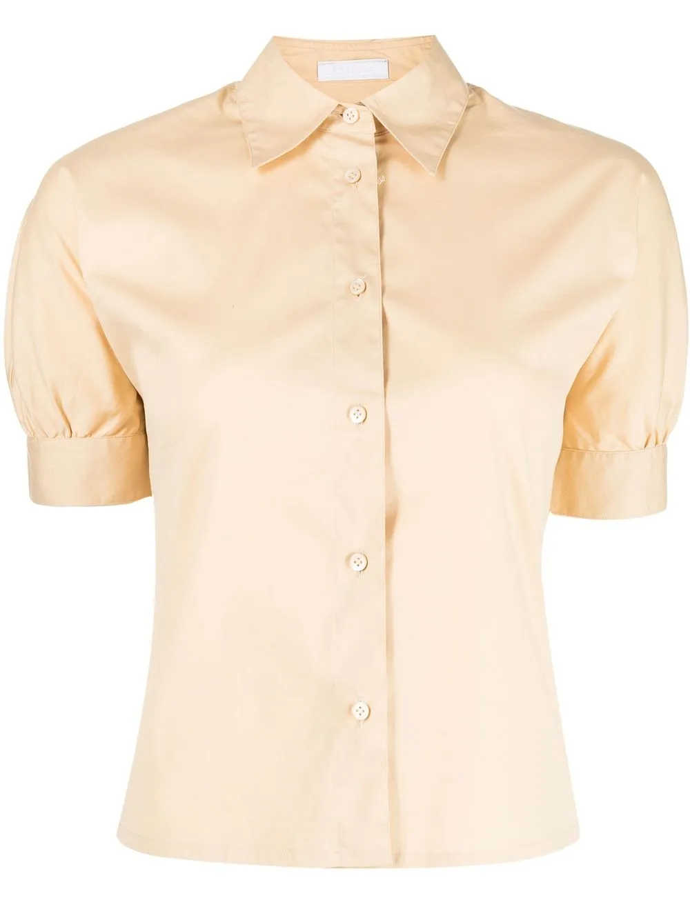 

Prada Pre-Owned 2010s gathered short-sleeved blouse - Brown