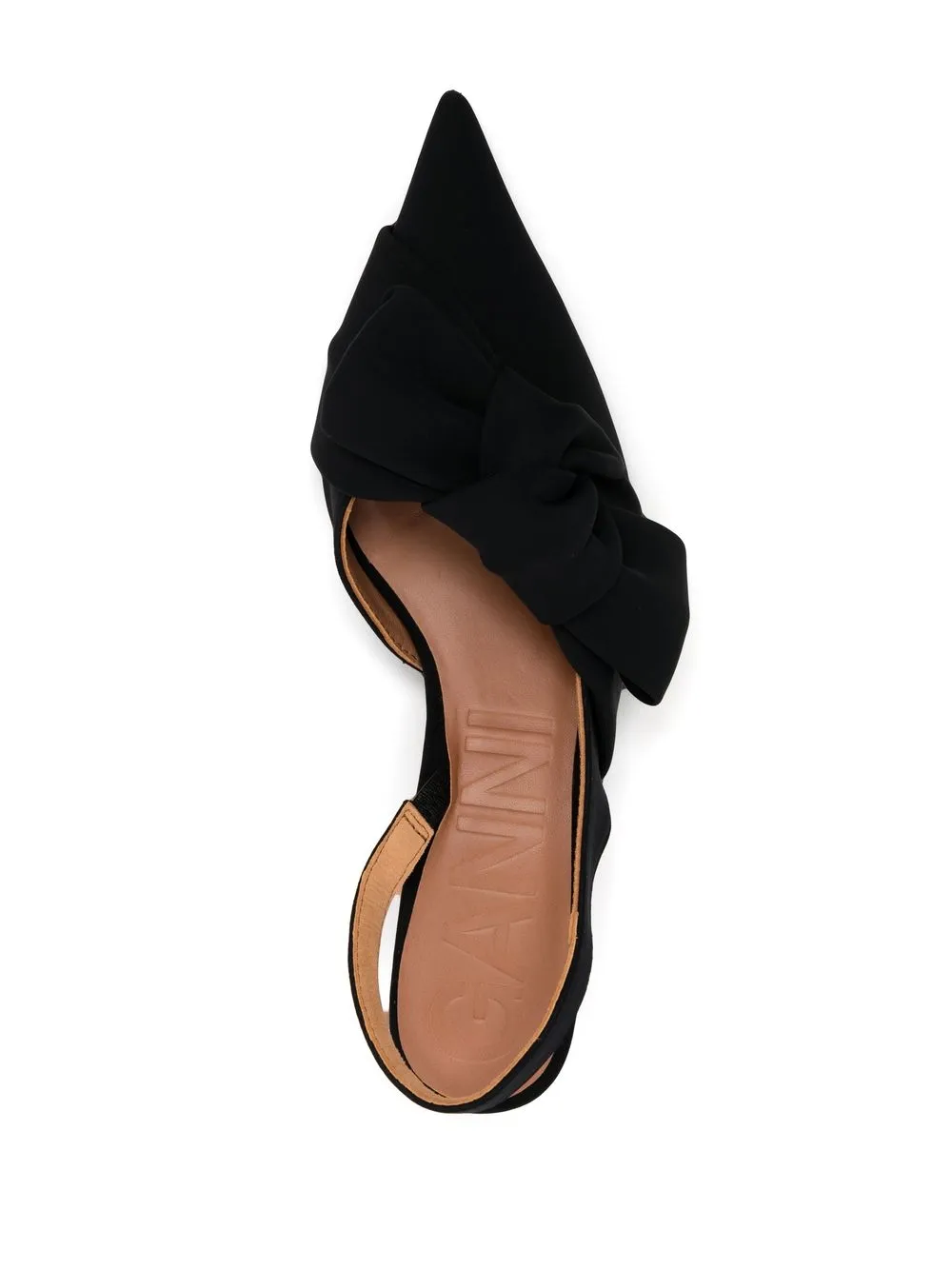GANNI soft-bow Slingback Pumps - Farfetch