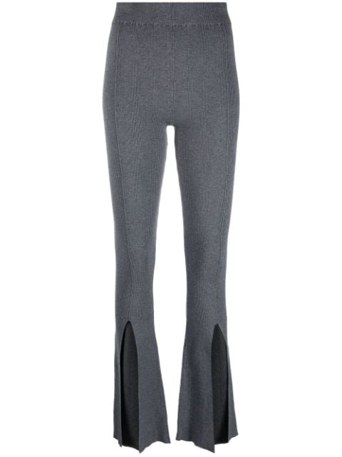 REMAIN front-slit rib knit trousers