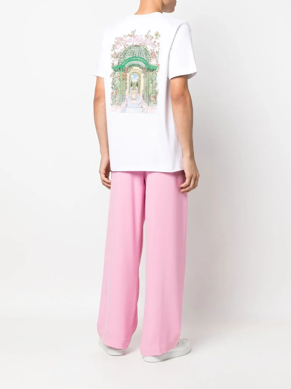 Casablanca T-shirt met print - Wit