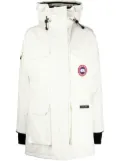 Canada Goose logo-patch detail padded coat - White