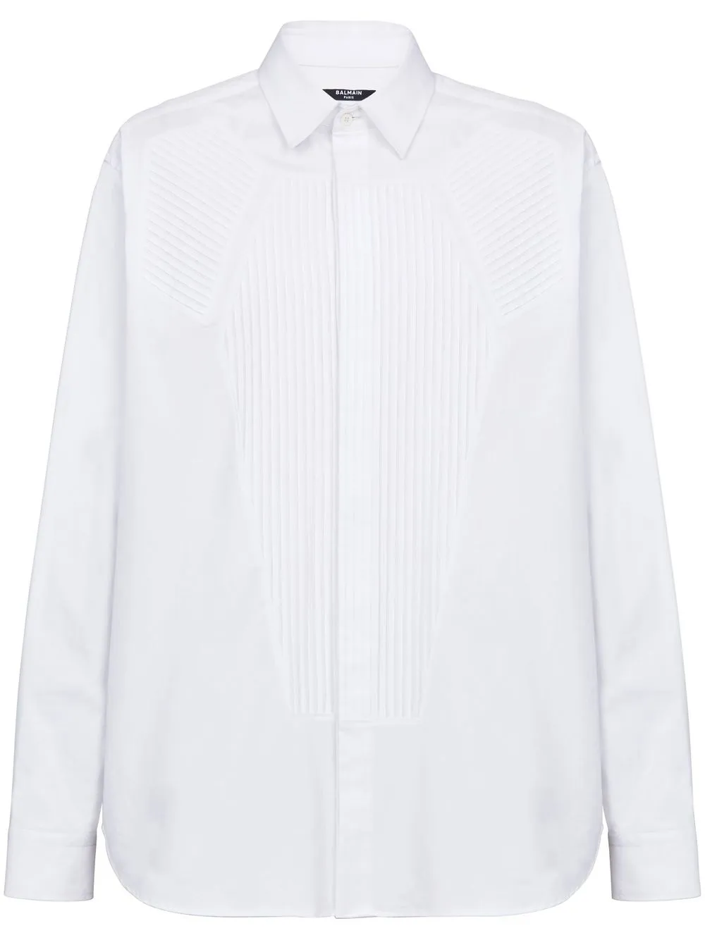 

Balmain striped insert shirt - White