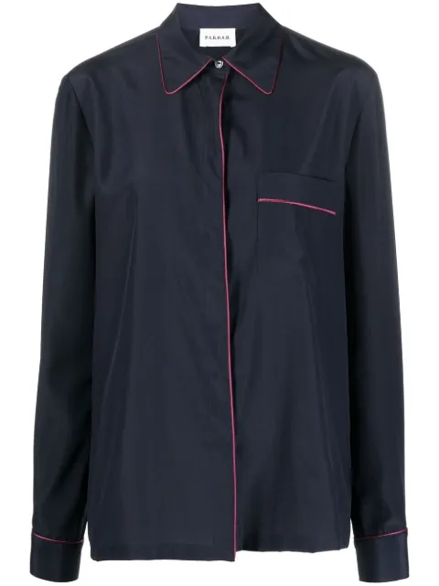 P.A.R.O.S.H. seam-detail button-up shirt