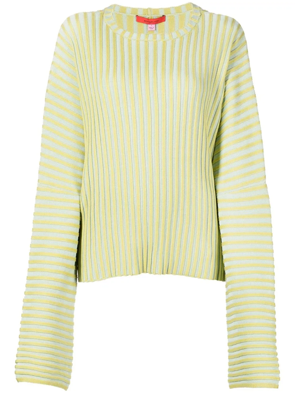 

Eckhaus Latta striped-jacquard long-sleeved top - Green