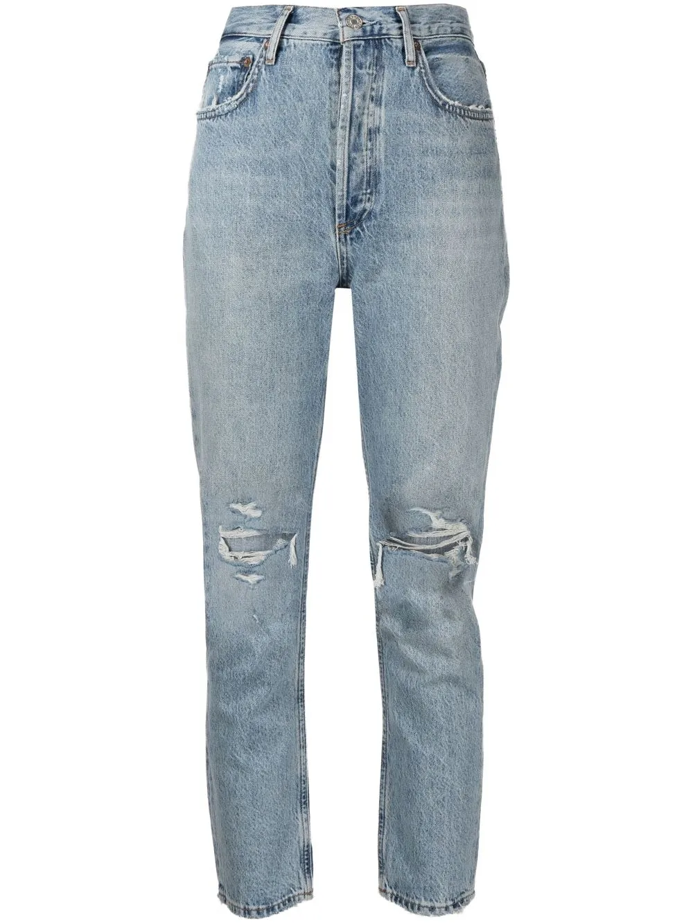 

AGOLDE distressed cropped jeans - Blue