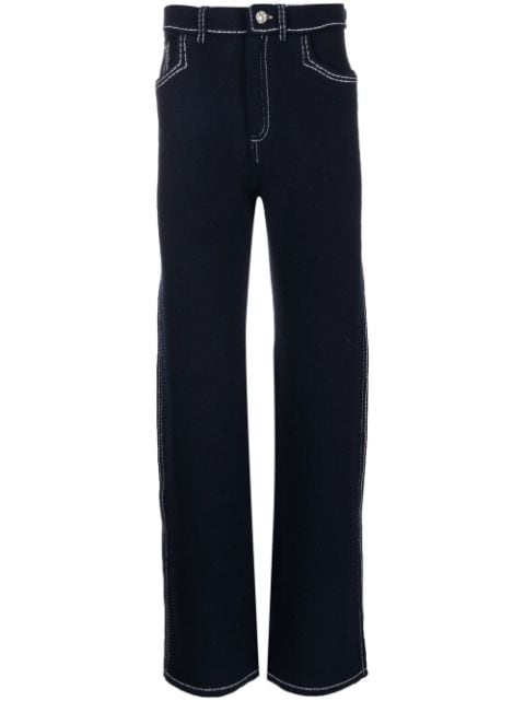 Barrie high-rise wide-leg trousers