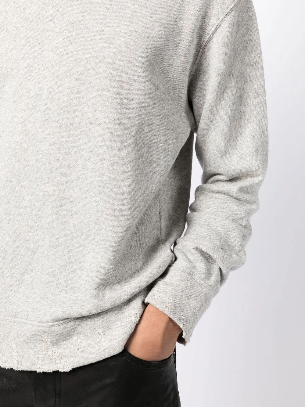 R13 Distressed crewneck Sweater Farfetch