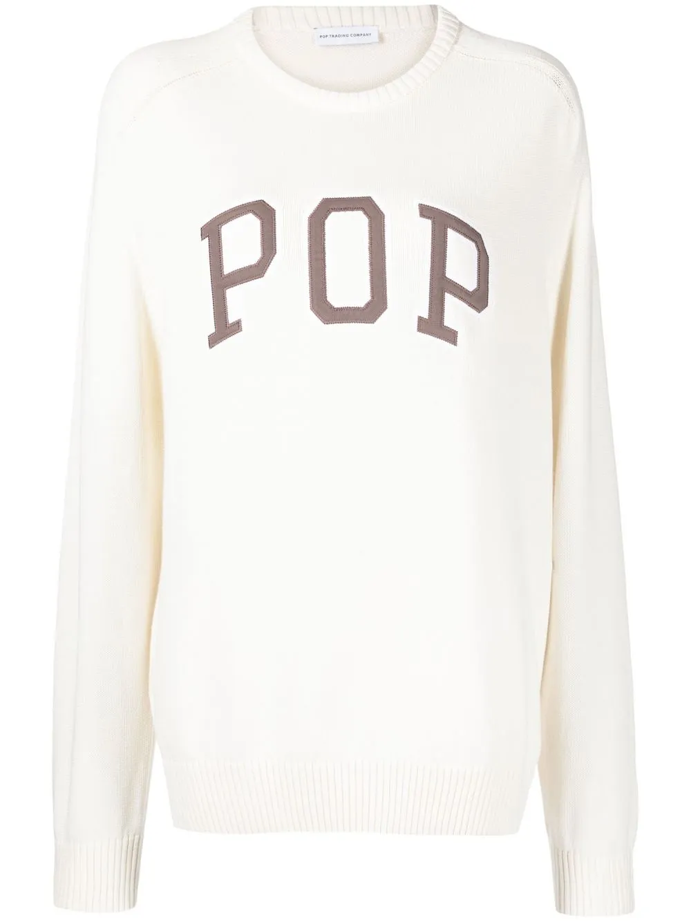 

Pop Trading Company logo-patch cotton sweatshirt - White