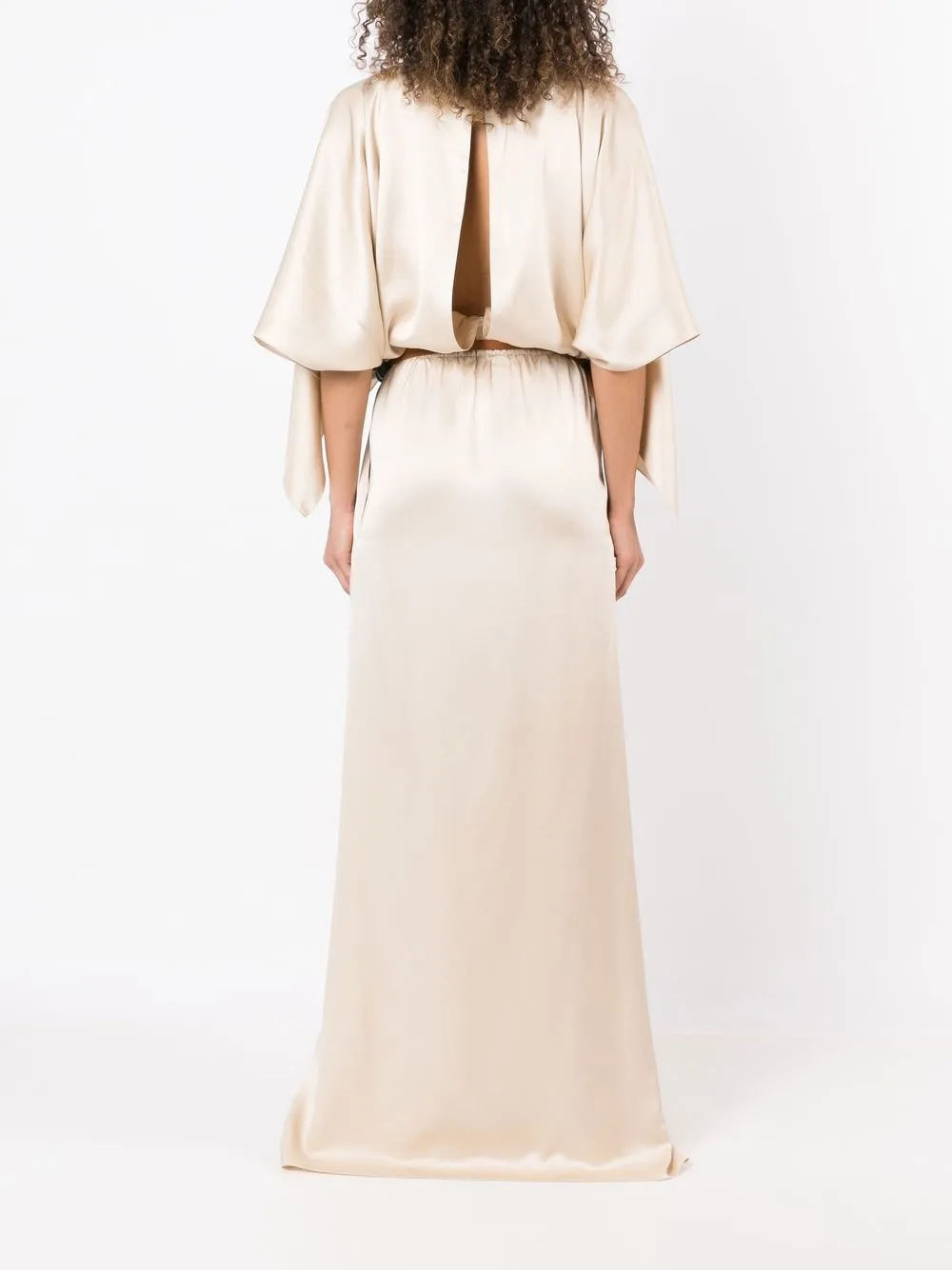 Ferragamo Jurk met ceintuur Beige