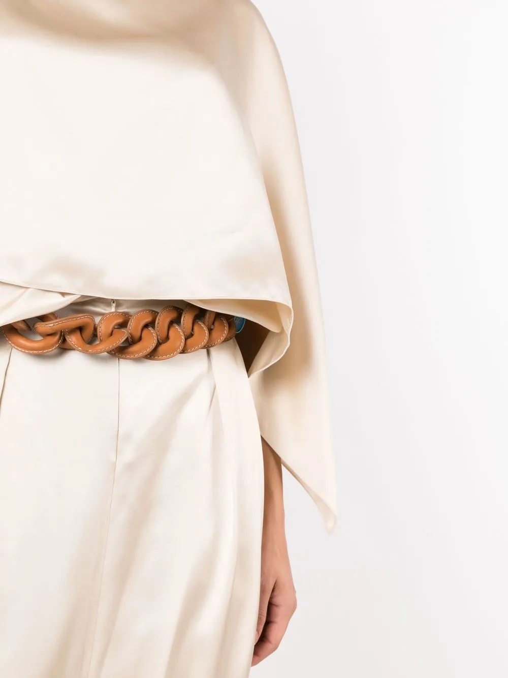 Ferragamo Jurk met ceintuur Beige