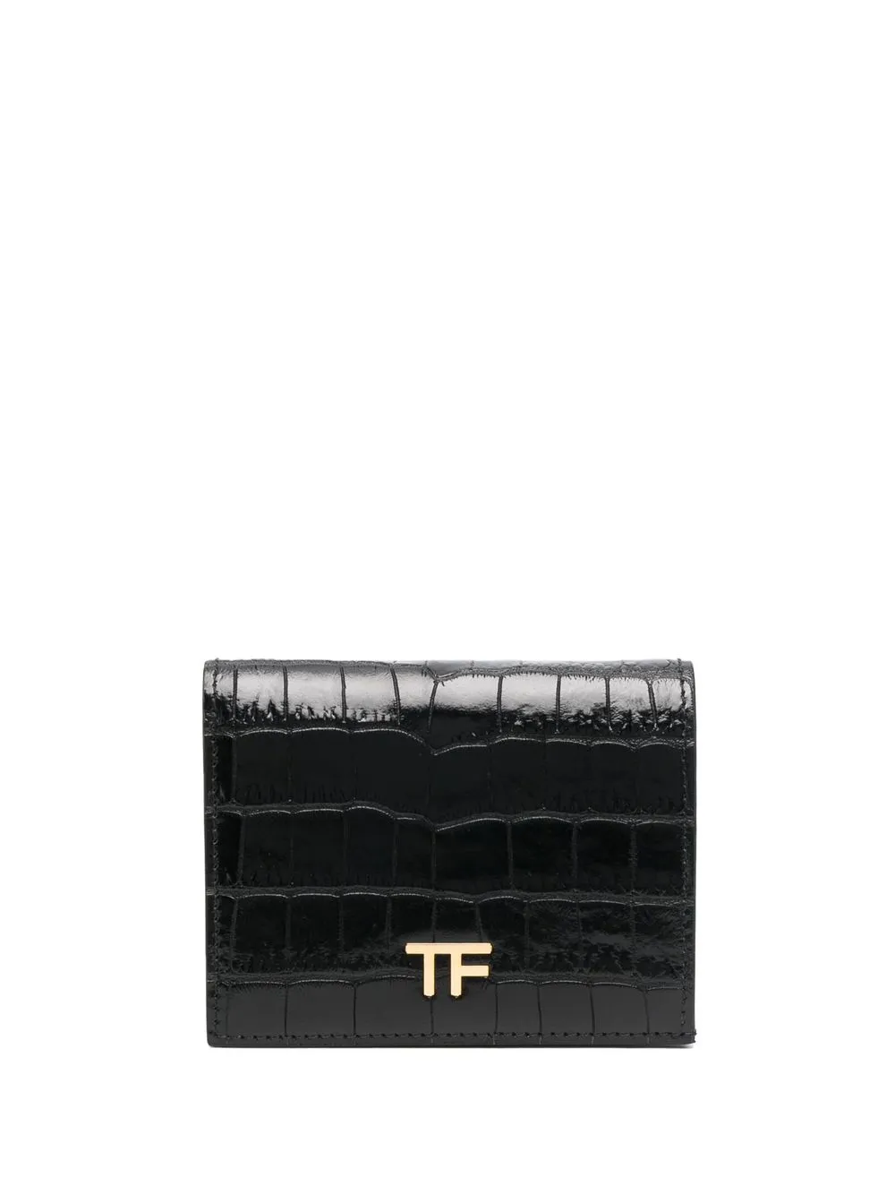 

TOM FORD cartera con placa del logo - Negro