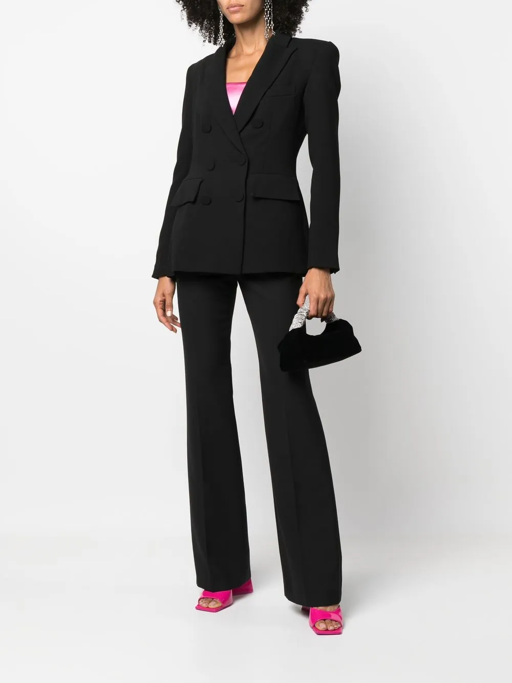 Alex Perry Blazer met dubbele rij knopen - Zwart