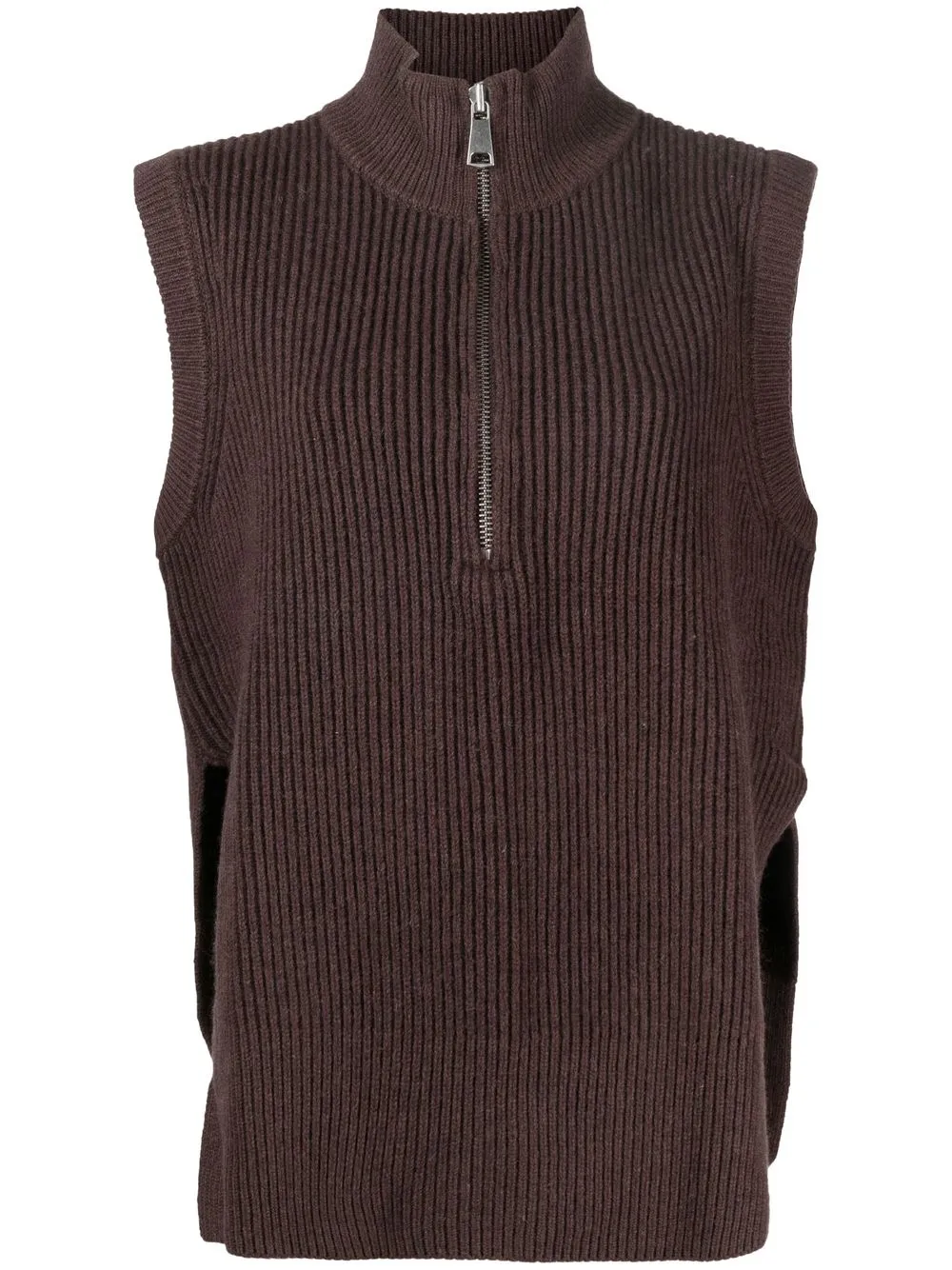 

Won Hundred ribbed-knit sleeveless jumper - Brown