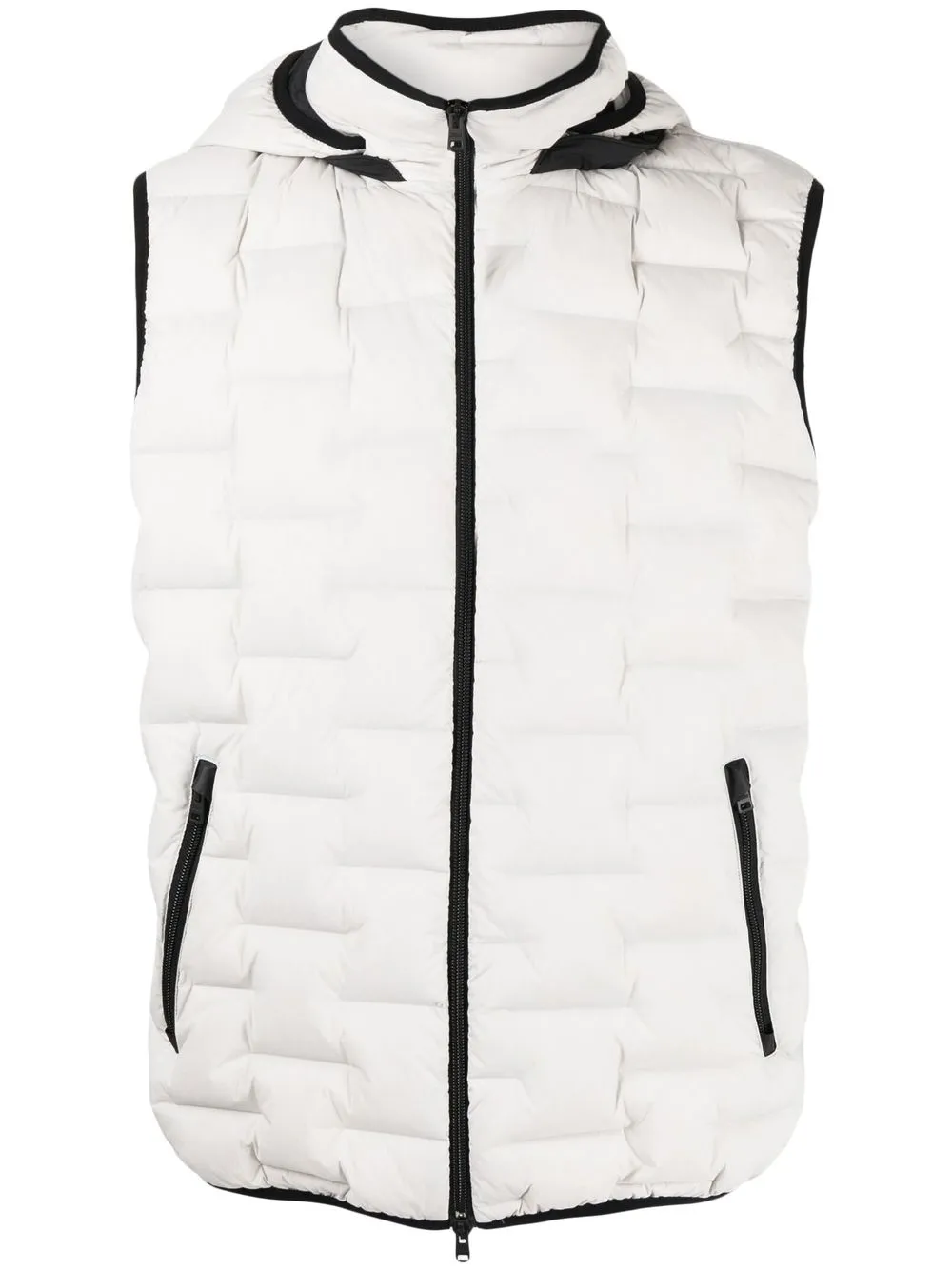 

Herno detachable hood padded gilet - White