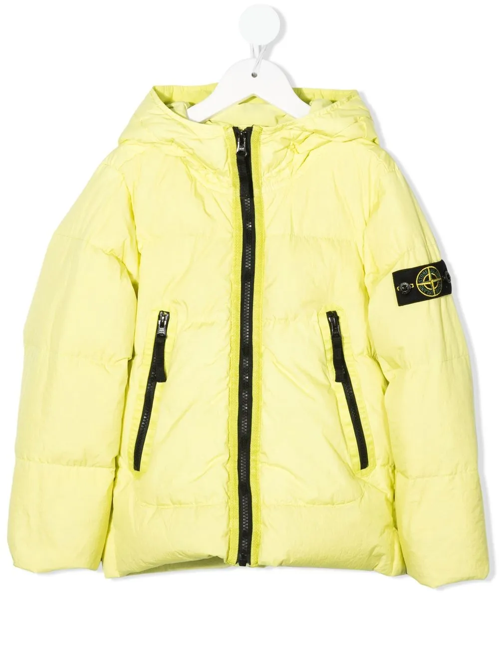 

Stone Island Junior chamarra capitonada con parche del logo - Amarillo