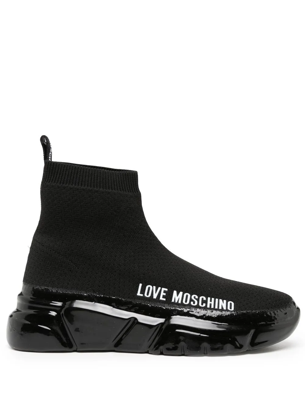 

Love Moschino botas con logo estampado - Negro