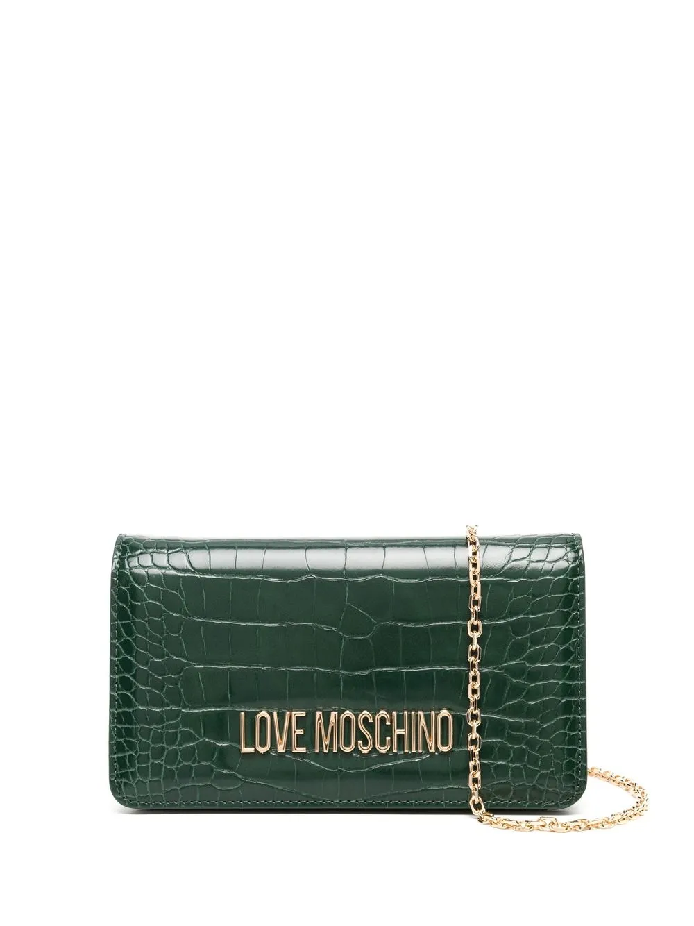 

Love Moschino bolsa de mano con cocodrilo en relieve - Verde