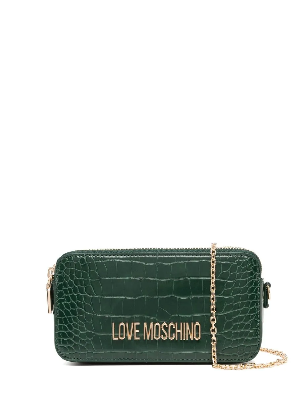 

Love Moschino crocodile-embossed crossbody bag - Green