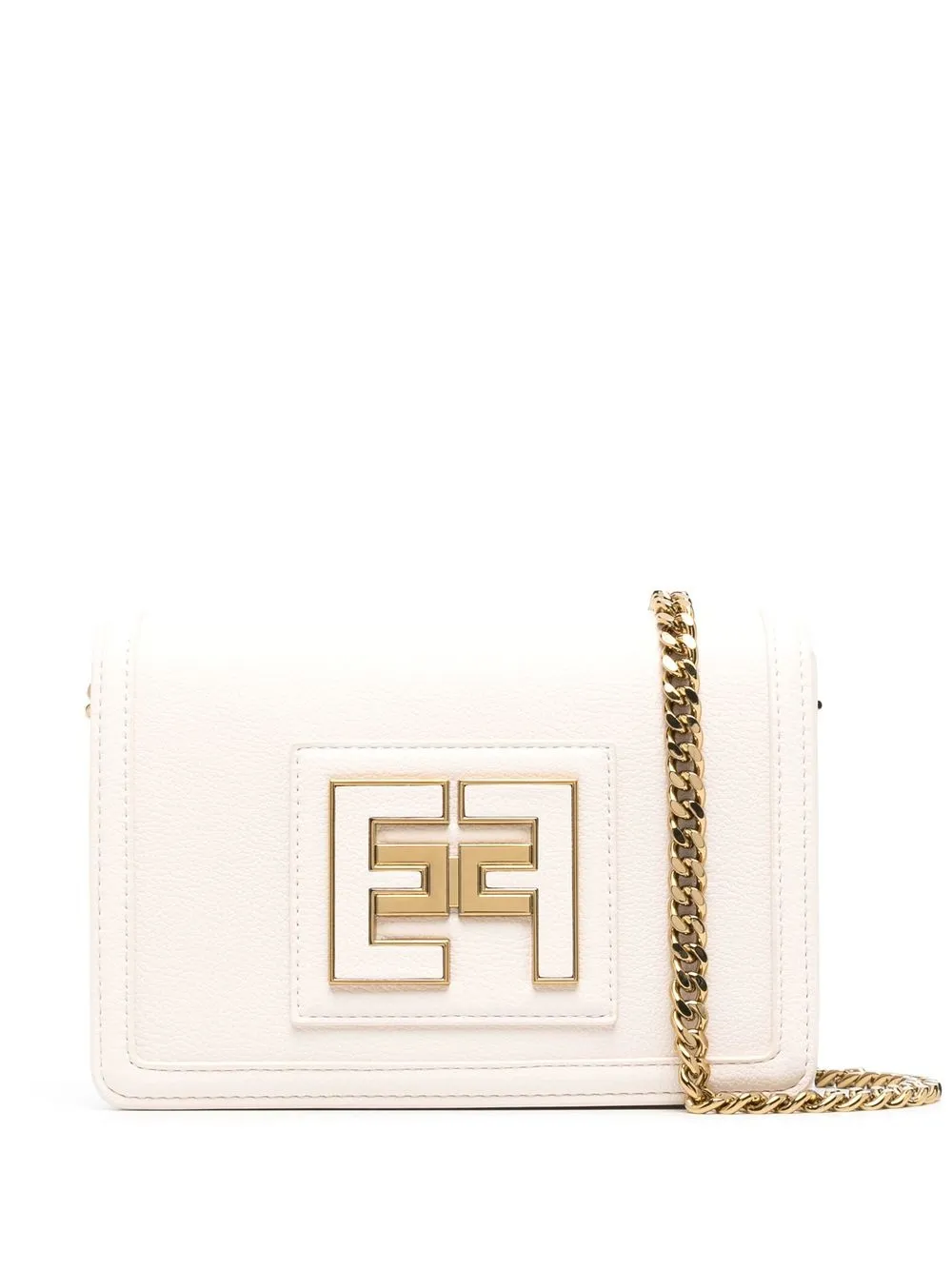 

Elisabetta Franchi bolsa crossbody con placa del logo - Neutro