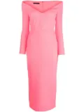 Alex Perry Deryn off-shoulder midi dress - Pink