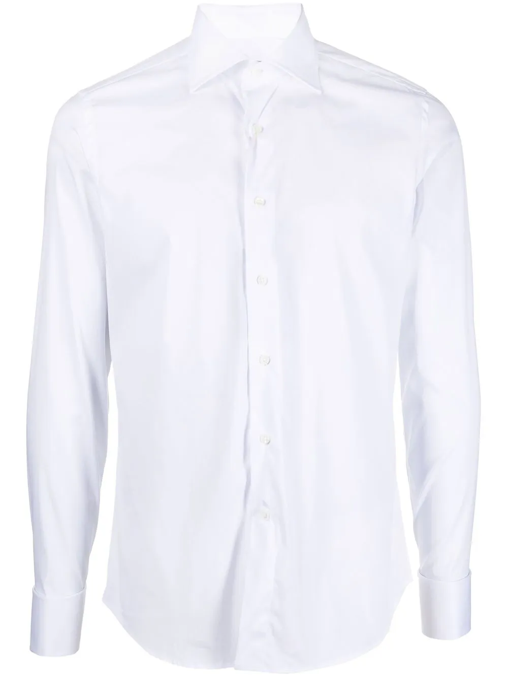 

Canali camisa con cuello italiano - Blanco