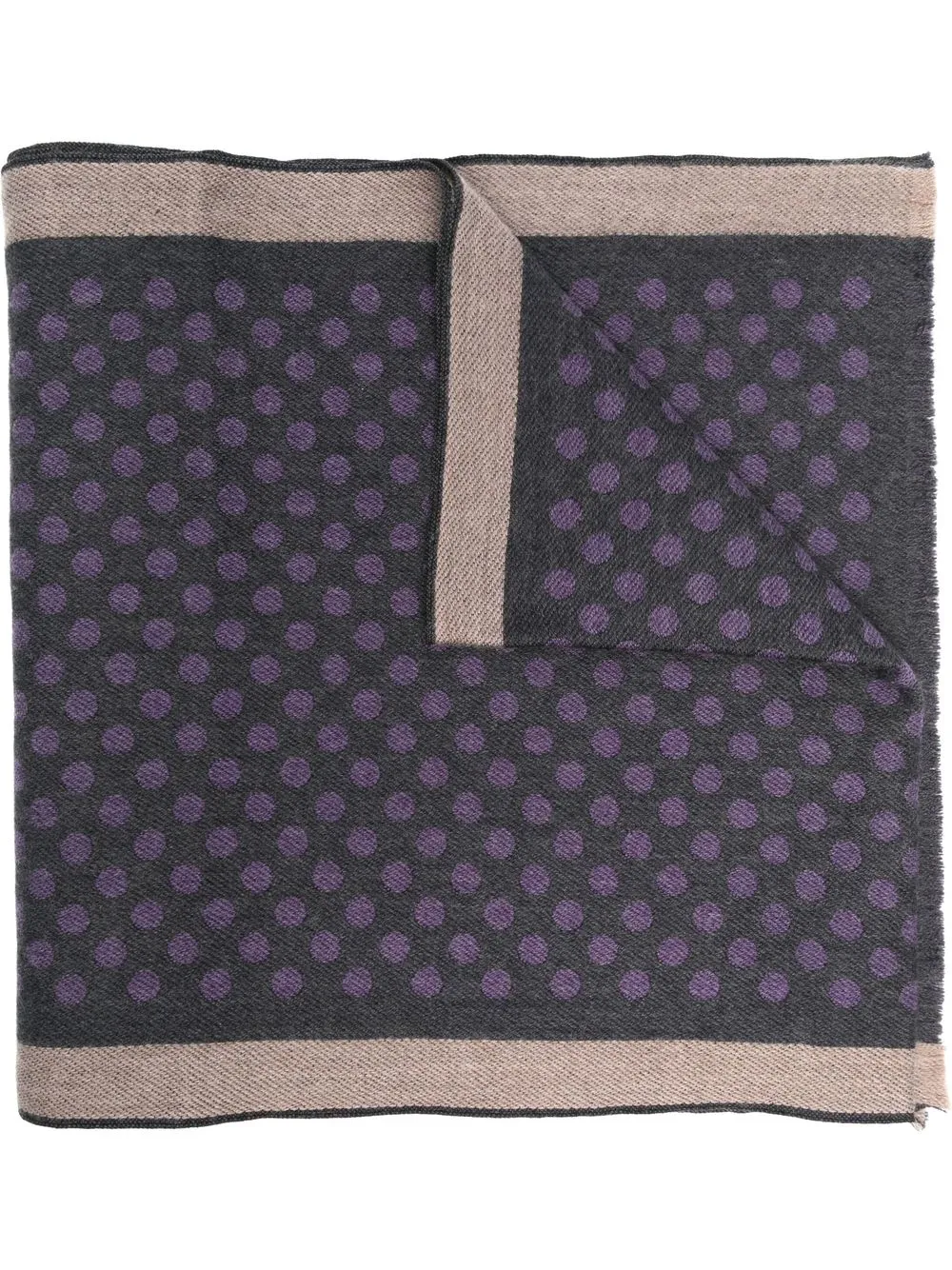 

Canali polka dot knit scarf - Purple