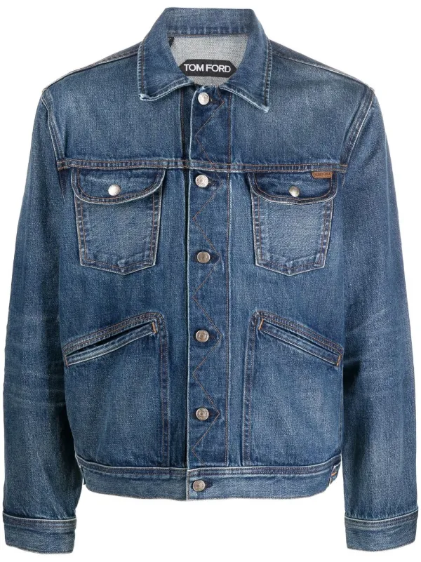 Tom Ford Multi-Pocket Denim Jacket - Blue