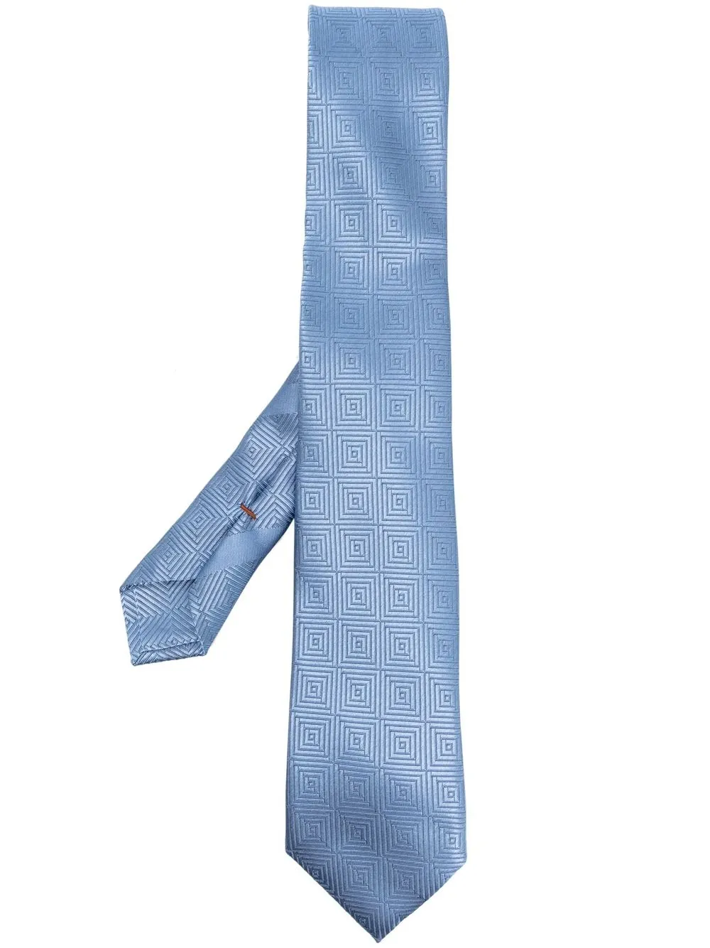 

Zegna patterned-jacquard silk tie - Blue