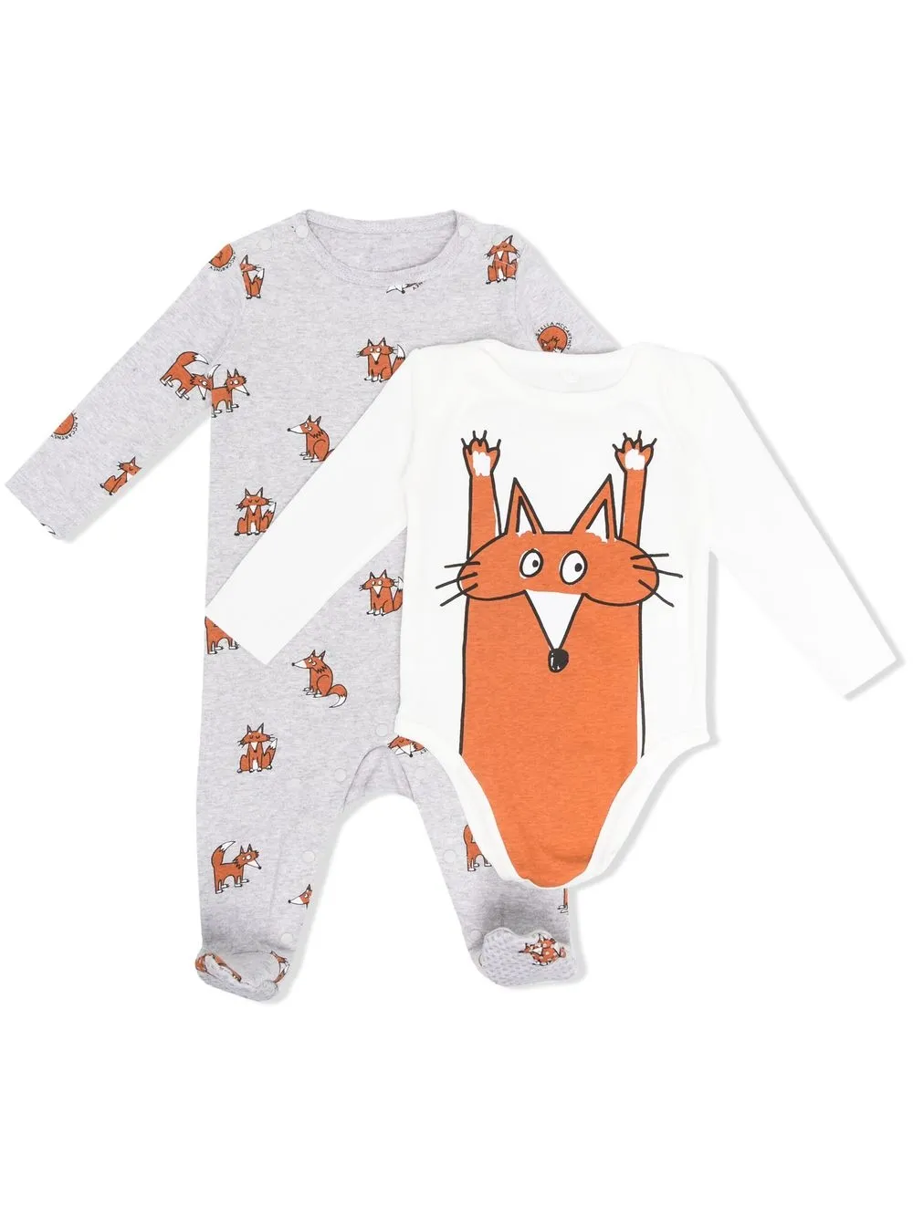 

Stella McCartney Kids graphic-print cotton babygrow - Grey