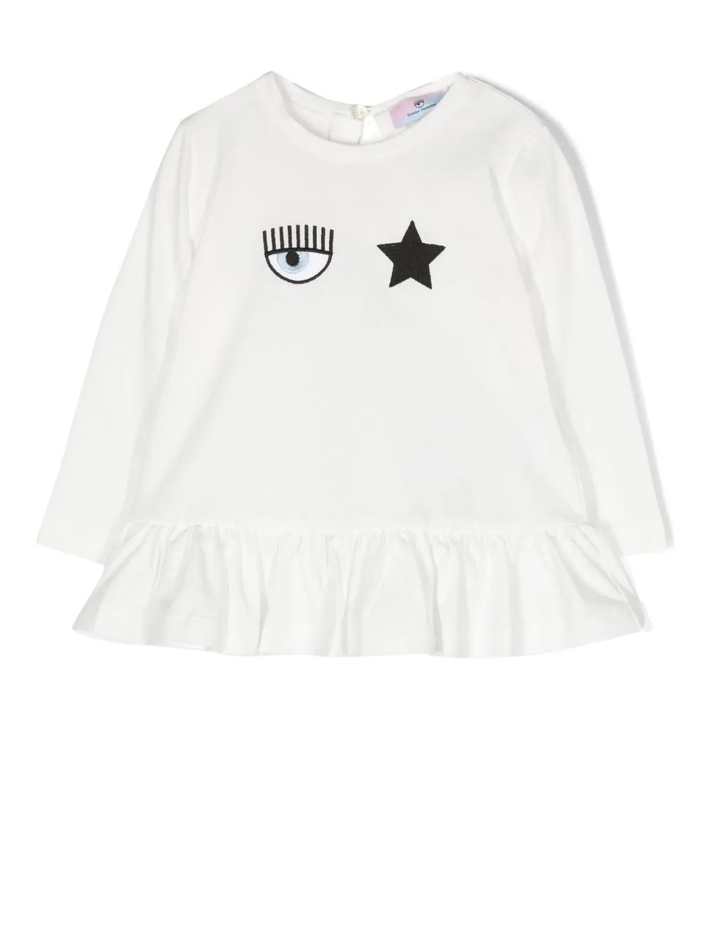 

Chiara Ferragni Kids Eyestar cotton long-sleeve top - 0001 PANNA