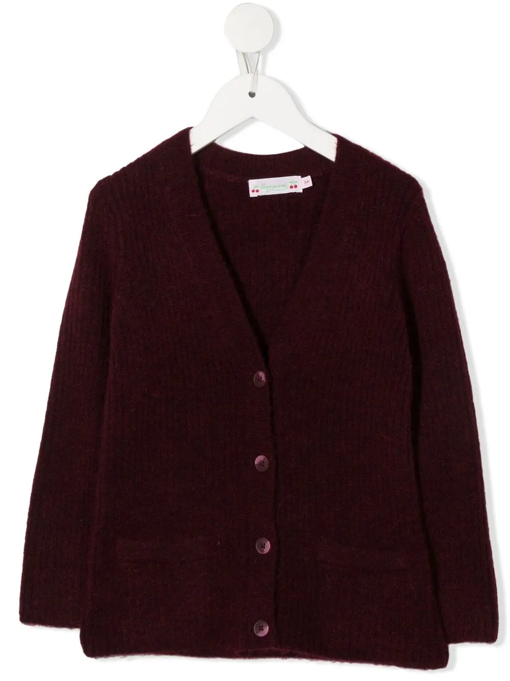 

Bonpoint ribbed-knit button-up cardigan - Red