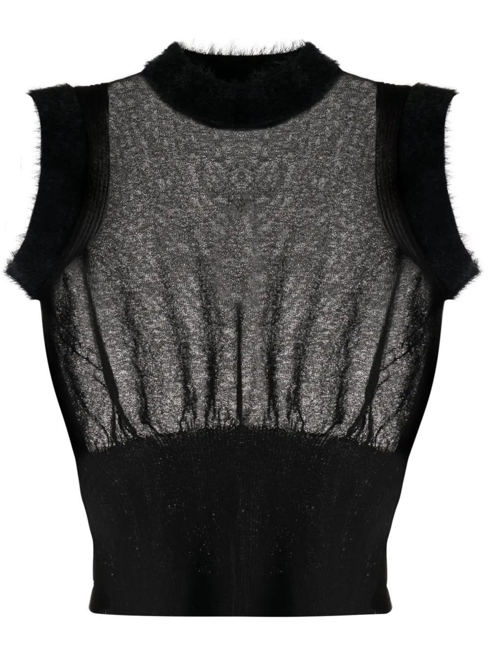

Jacquemus sleeveless contrasting-trim top - Black