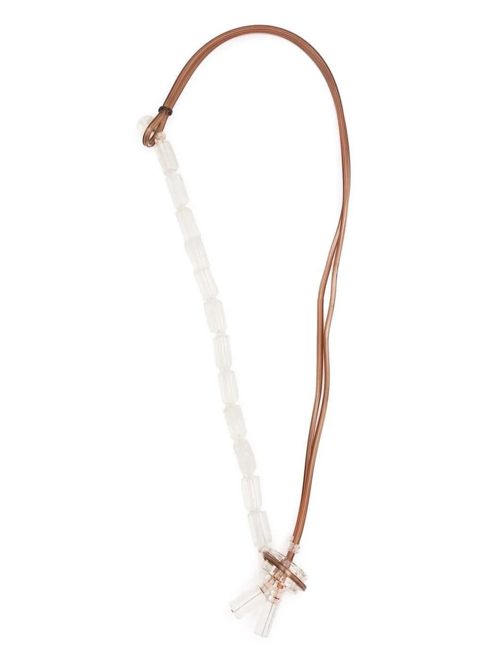 

Giorgio Armani Pre-Owned 2000s bead detailing long necklace - Neutrals
