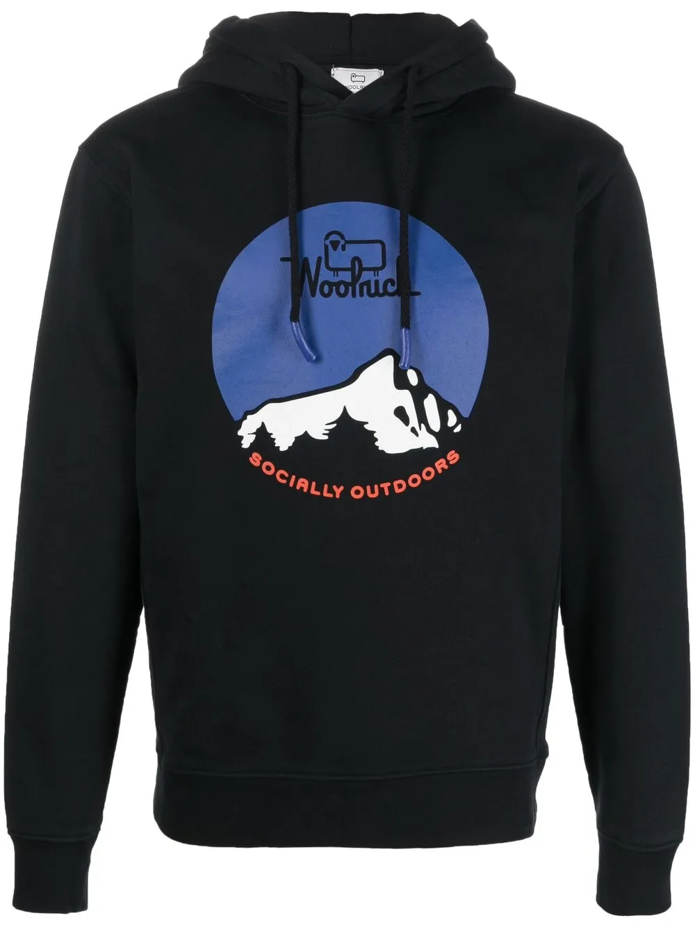 

Woolrich hoodie con logo estampado - Negro