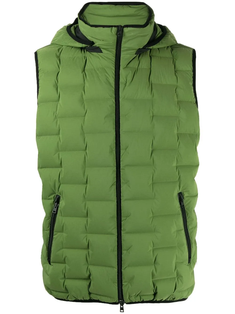 

Herno detachable hood padded gilet - Green