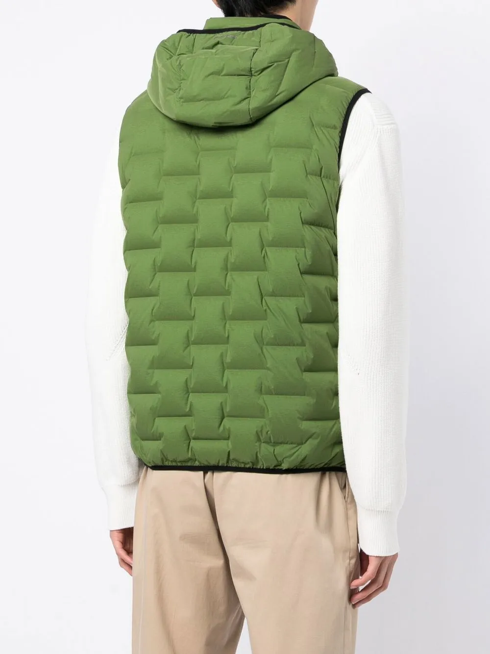 Herno Bodywarmer met afneembare capuchon Groen