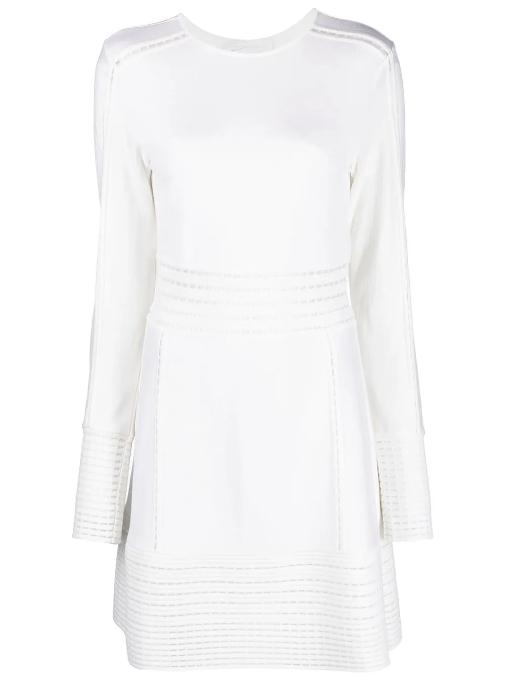 

Genny long-sleeve mini dress - Neutrals