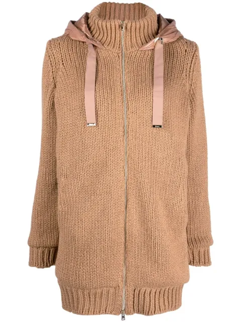 Herno padded-panel knitted jacket