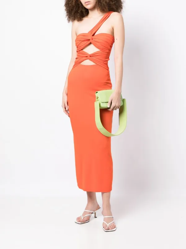 Orange 2025 asymmetrical dress