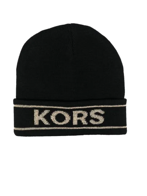 Michael Kors Kids Gorro de tricô intarsia com logo