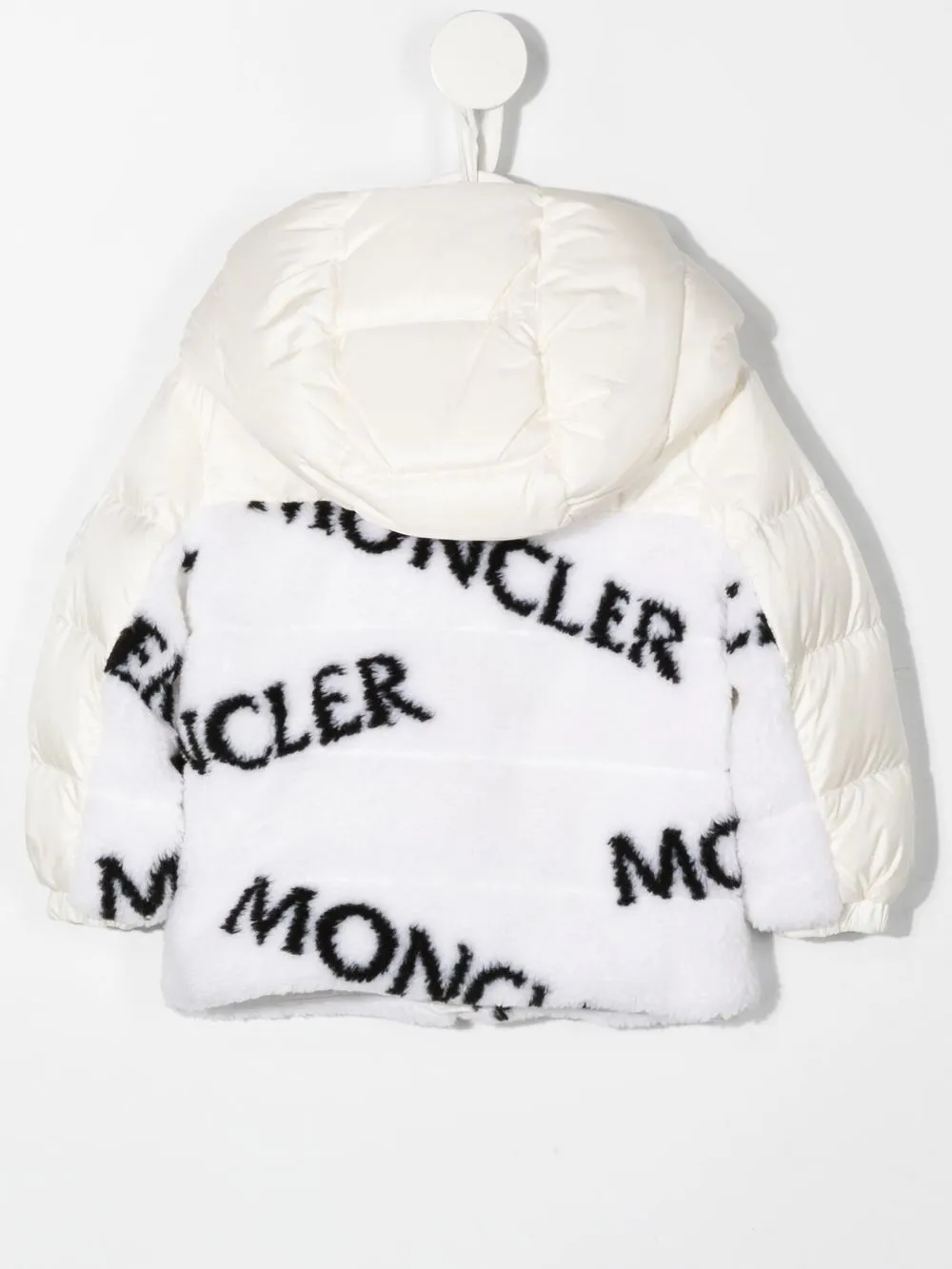 Moncler Enfant Jas met logoprint - Wit