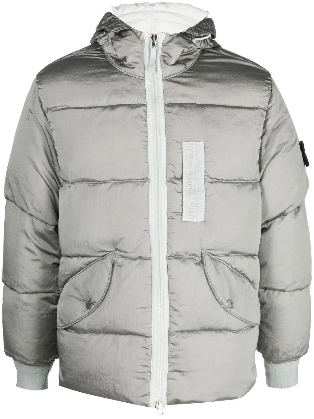 

Stone Island chamarra con capucha y distintivo Compass - Gris