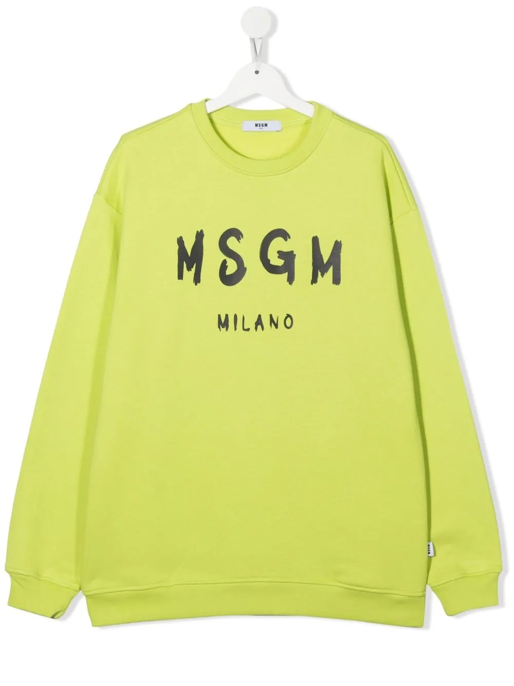 

MSGM Kids sudadera con logo estampado - Verde