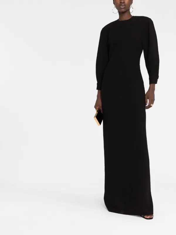 Saint Laurent Open-back Maxi Dress - Black Saint Laurent Open-back Maxi Dress - Black