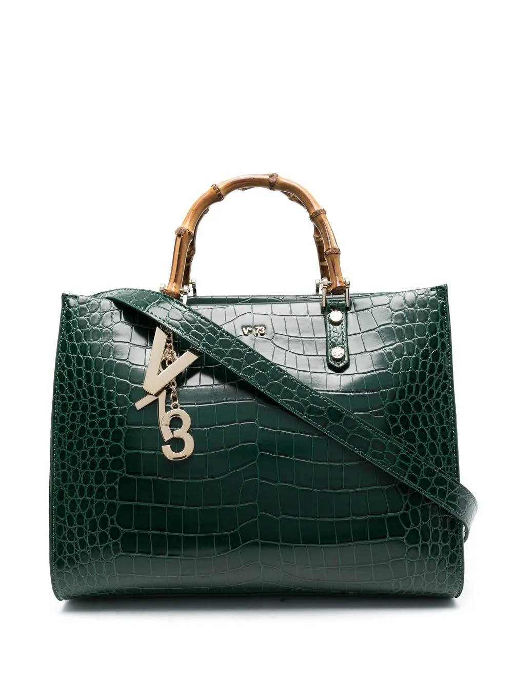 

V°73 tote con asas y logo - Verde