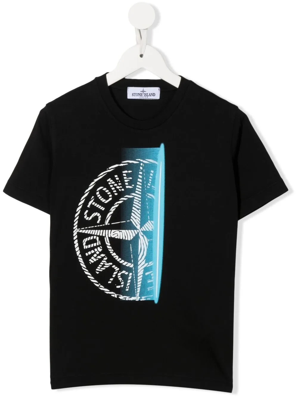 

Stone Island Junior playera con estampado de brújula - Negro