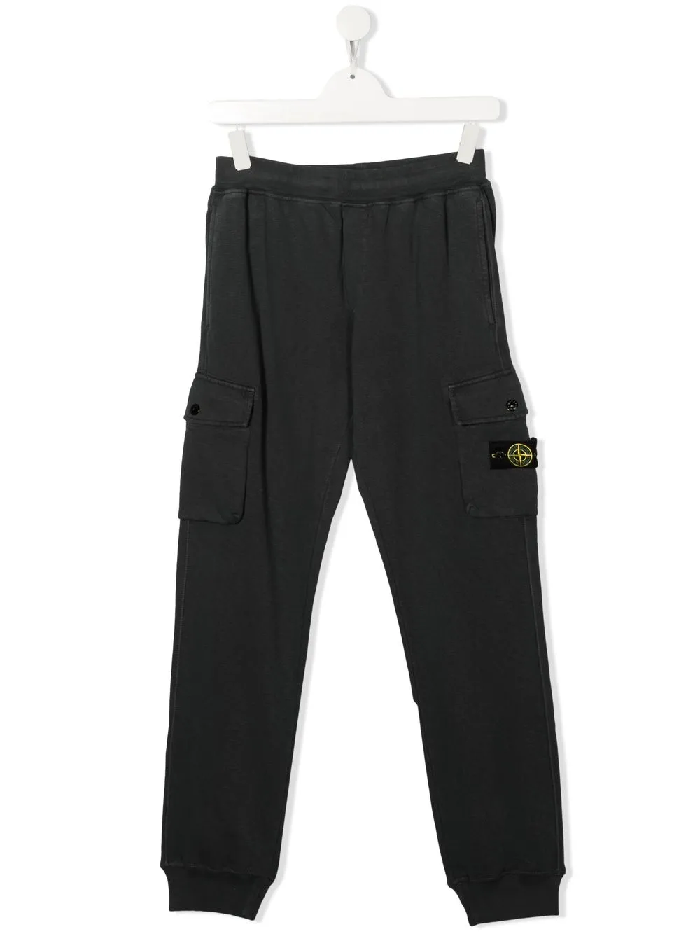 

Stone Island Junior pantalones cargo con parche del logo - Gris