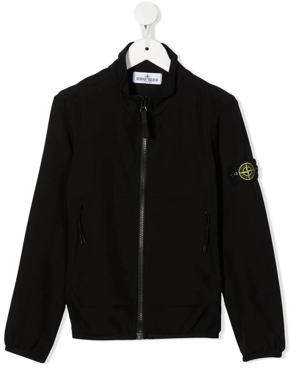 

Stone Island Junior zipped compass-patch jacket - Black
