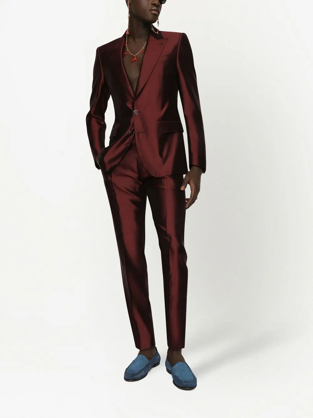 Dolce Gabbana Silk slim fit two piece Suit Farfetch