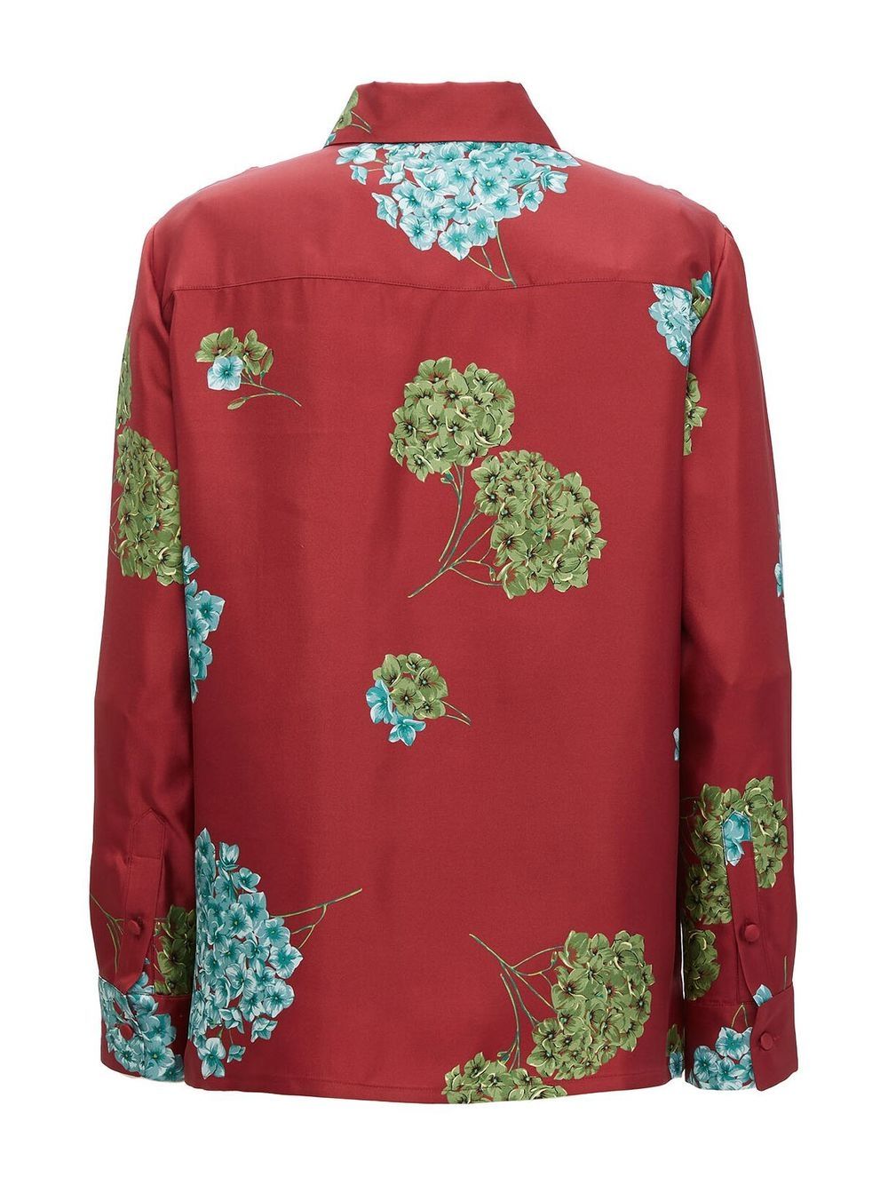 Shop La Doublej Boy Floral-print Silk Shirt In Red